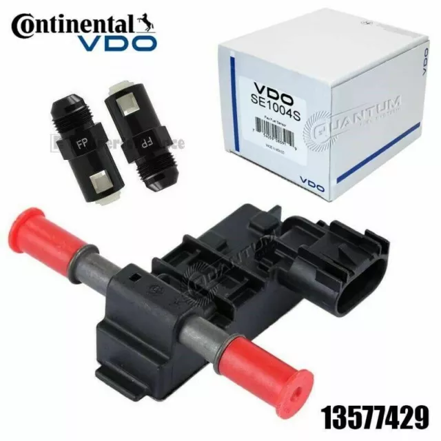 GENUINE GM Continental VDO Flex Fuel Sensor E85 13577429 & 8AN Adapters #SE1004S