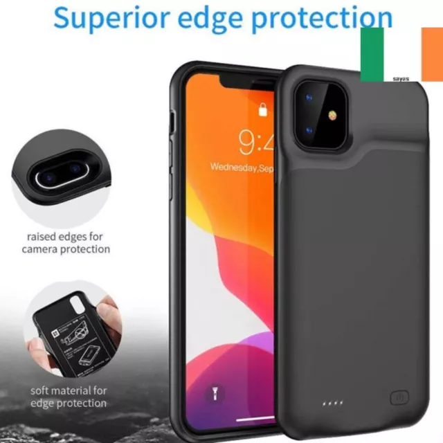 For iPhone X XR 8 11 12 13 14 Pro Max Mini Plus Battery Case Charger Slim Cover