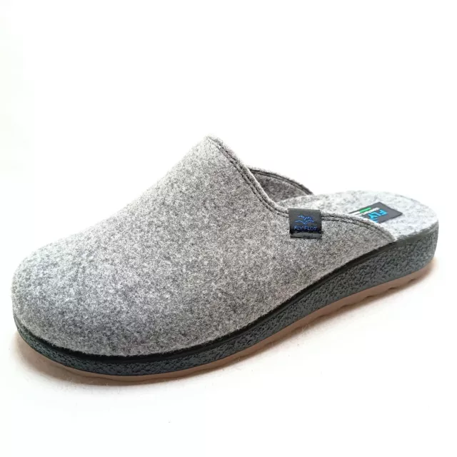 Fly Flot 52720Gh Grigio Ciabatte Pantofole Invernali Uomo Vera Lana Naturale