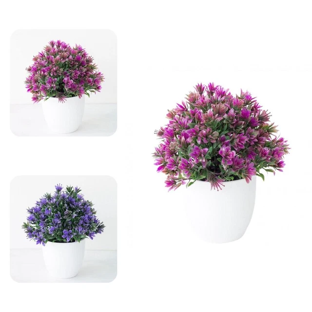 Planta en maceta de simulación duradera buena flor artificial en maceta realista