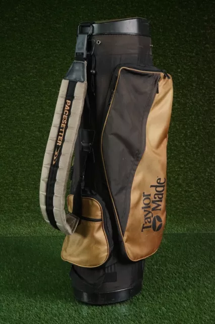 Taylormade Burner Pacesetter Vintage 4-Way Divider Golf Cart Bag, Brown / Black Taylormade Burner Pacesetter Vintage 4-Way Divider Golf Cart Bag, Brown / Black
