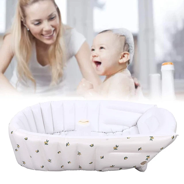 Inflatable Baby Bathtub,Home Cute Exquisite Pattern Travel Portable Infant Folda