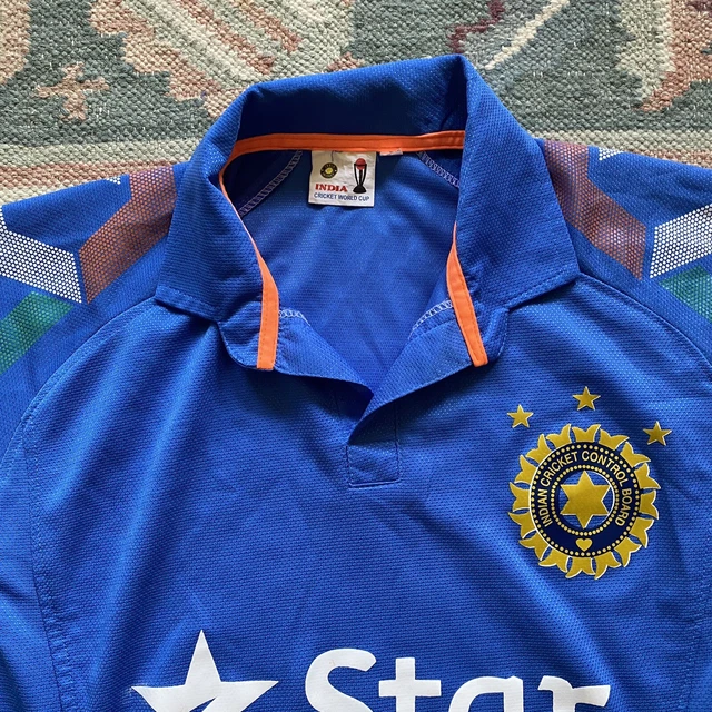 Star India Size 36 Small Blue Cricket Jersey Cricket World Cup Collared