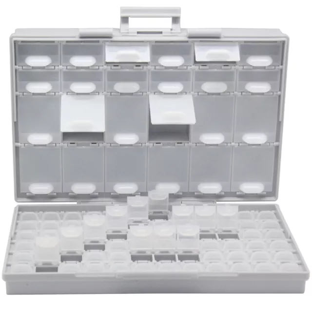 Aidetek BOXALL96 96 lids Enclosure SMD SMT parts Organizer Surface Mount Box USA