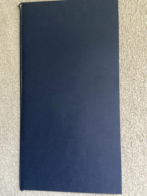 BRITISH AIRWAYS CONCORDE R20 /JFK Dinner menu - LHR-JFK Speedmarque ...