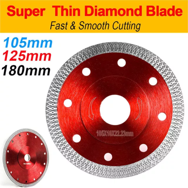 Porcelain Tile​ Diamond Cutting Blade Disc Saw Grinder Turbo Thin 105/125/180mm