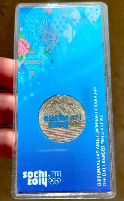 2014 Olympic Games Sochi UNC 25 Rubles Colored Uncirculated Coin Russia 2011