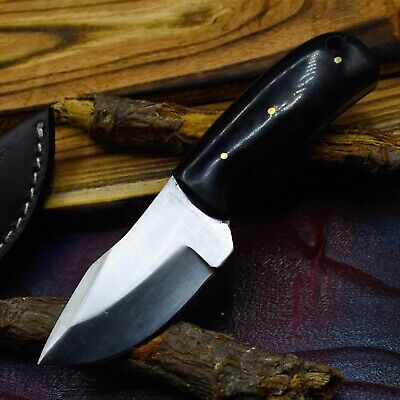 AB Knives Custom Handmade 1095 Steel Blade Hunting Skinning Knife Bull Horn 999