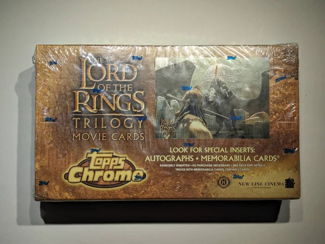 Lord of the Rings Topps Chrome Trilogy Hobby Box New Factory Sealed