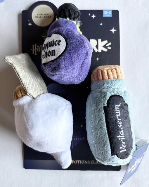 NEW BARK BOX Harry Potter Potions Class Dog Toy Squeaker Crinkle Inside