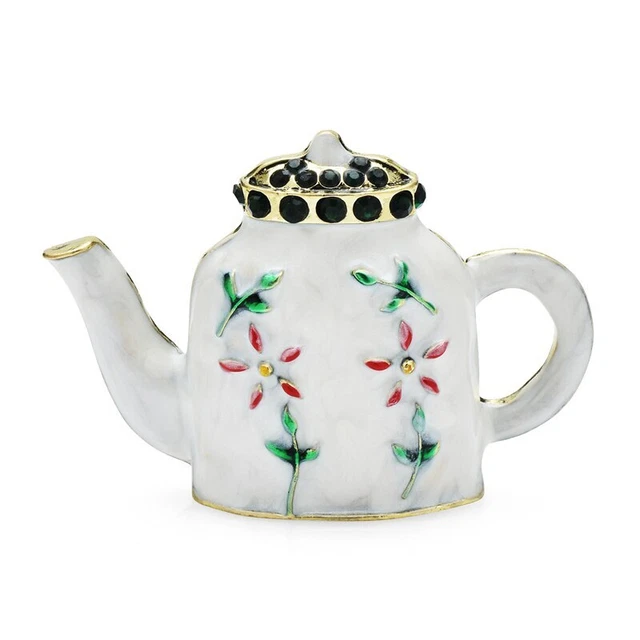 Enamel Teapot Brooches For Women Beautiful Party Casual Brooch Pins Gifts