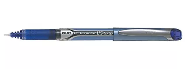 Pilot V5 Rollerball Pen Rubber Grip Needle Point 0.5mm Tip 0.3mm Line Blue Ref B