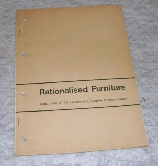Dept Environment Supplies Division FURNITURE CATALOGUE Not dated