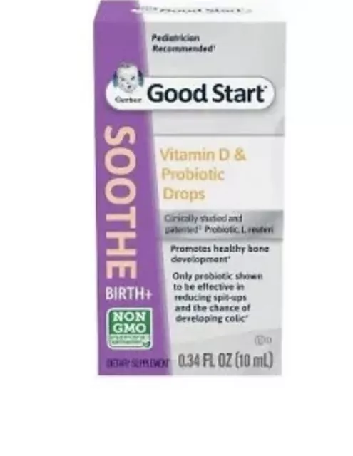 Gerber Soothe VitaminD & Probiotic Drops Dietary Supplement EXP 10/23