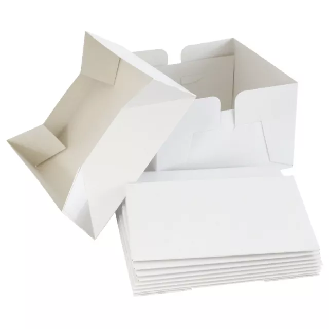 White Cake Boxes - Lid & Box - For Birthday Wedding Cakes - Single, 5pk & Bulk 2