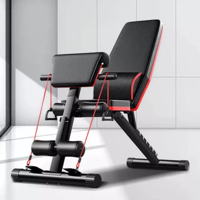 Foldable Dumbbell Bench Fitness Weight Training Workout Gym 7 Incline Adjustable