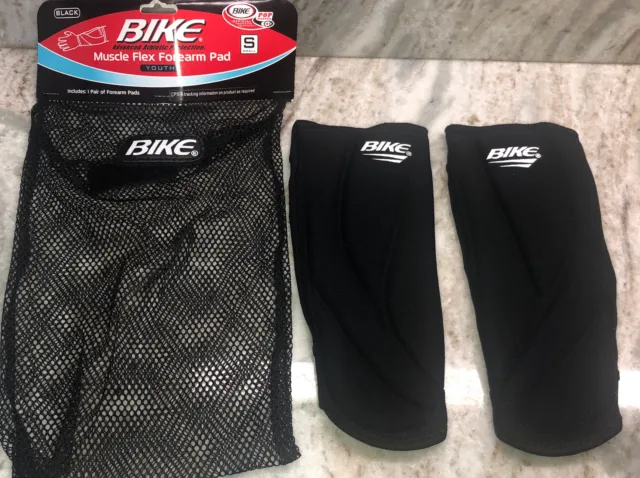 BIKE BYPF50 Youth Small Football Muscle Flex Forearm Pad Black 1 Pair-NEW-SHIP24