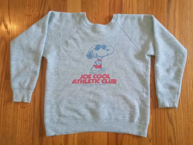 Vintage 1970's Snoopy Joe Cool Sweatshirt Kids Size 14-16