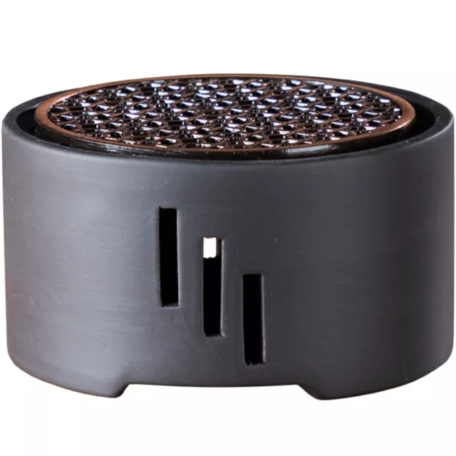 Stylish Black Wax Warmer Tea Cast Iron Teapot - Japanese-inspired Design