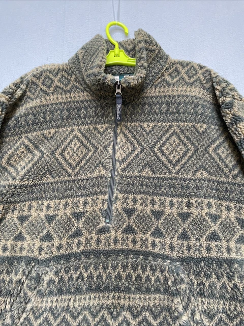 Vintage Mens Woolrich Pullover Fleece Jacket Size XL Aztec Super Thick EUC