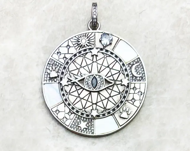 Large lucky charm amulet pendant Magic talisman & spiritual jewelry Heart Love