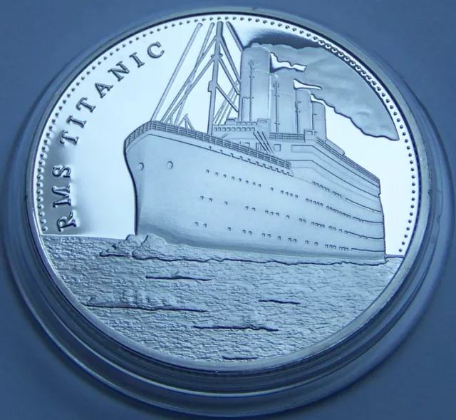 Rms Titanic Schiff - Pp - Medaille - Silber Auflage - Selten