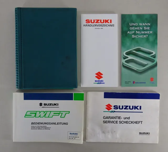 Bordmappe + Betriebsanleitung / Handbuch Suzuki Swift Typ MA von 09/1998