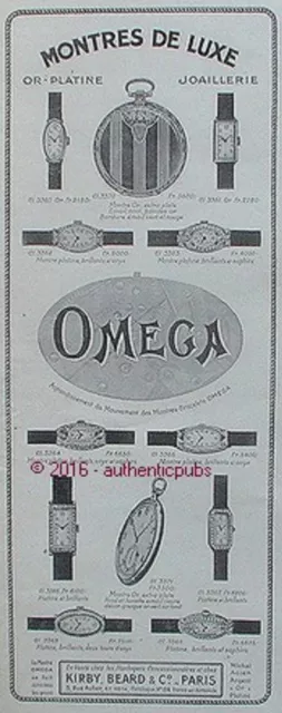 Publicite Omega Montre Extra Plate Bracelet Brillant Bijou De 1926 French Ad Pub
