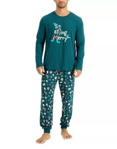 Family Pajamas Men's So Elfing Merry Family Pajama Set Size L