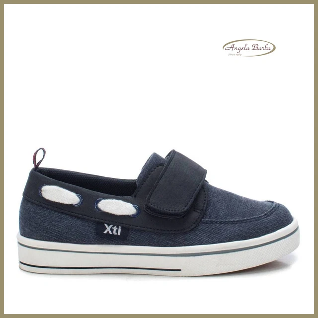 Xti Chaussures pour Enfant Mocassins Avec Bande en Toile Élégant Communion Bleu