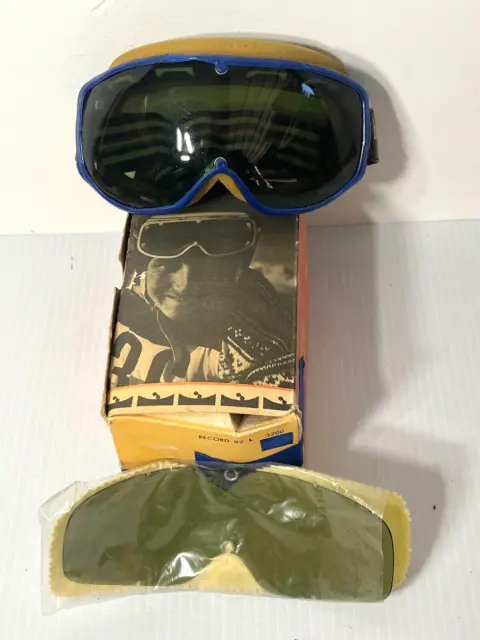 Baruffaldi Vintage Ski Racing Goggles with Original Box Tinted with Extra Lens