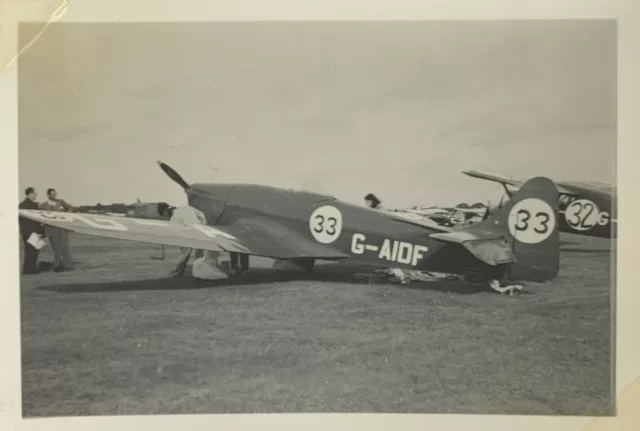 Vintage Luftfahrtfoto, Miles M.14A Falkentrainer 3, G-AIDF, Hurn 1950 (S3)