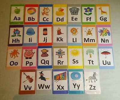 Set de cartes Flash éducatives Lettres initiales Flash Cards pour enfant enfants alphabétiques Carte Carte Jeu d'apprentissage Flash Cards pour aider le développement du langage des enfants 