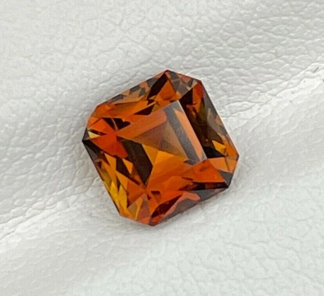 Turmalina bicolor natural 1,90 cts forma Asscher/piedra preciosa suelta cortada