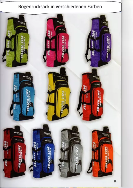 Bogenrucksack, Recurvebogen, Bogentasche  Avalon classic  verschiedene Farben