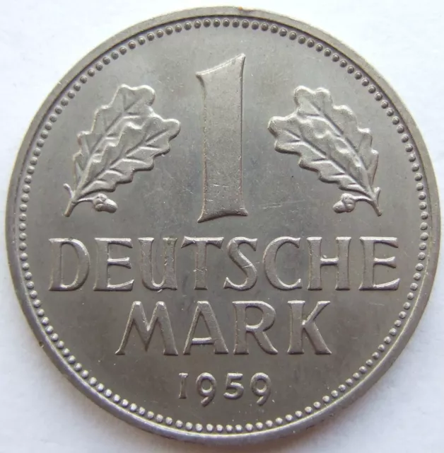 Moneta Rfg 1 Tedesco Marchi 1959 J IN Uncirculated