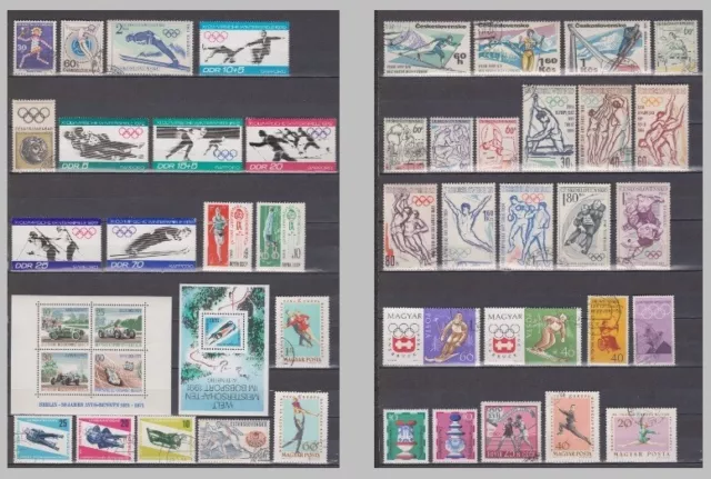 Collection SPORT on stamps - see photos