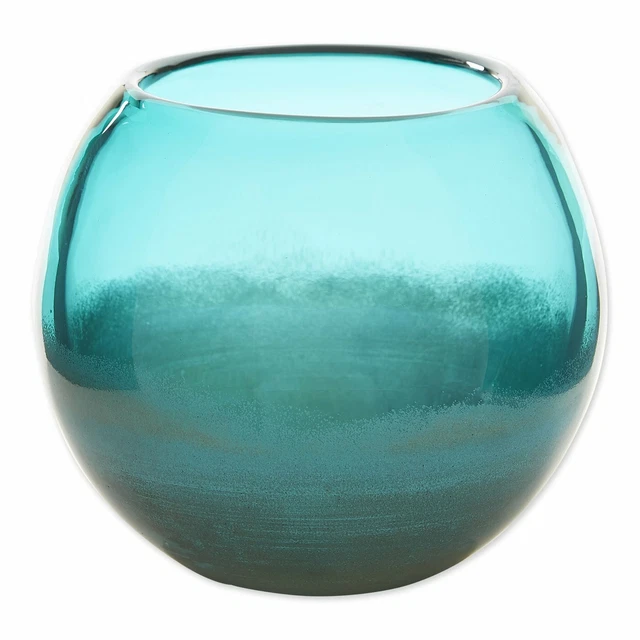 Stylish Blue Glass Small Aqua Fish Contemporary�Exquisite Bowl Vase Home Decor