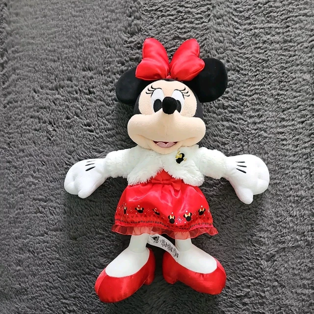 DISNEY STORE 2018 Christmas Minnie Mouse Plush Soft Toy Red Dress BNWT  16.15 - PicClick UK