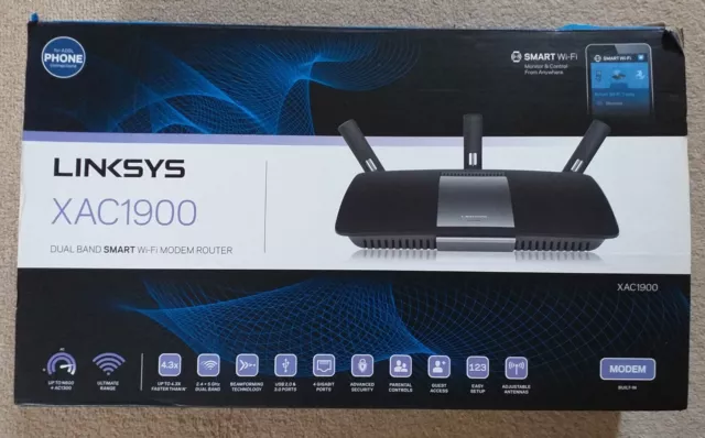 Linksys XAC1900 Dual Band AC1900 Wi-Fi Modem Router Gigabit Ethernet and USB 3.0