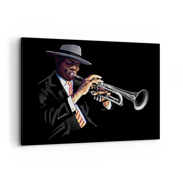 Cuadro Sobre Lienzo 120x80cm Cuadros Pared jazz musica musico Wall Art Prints