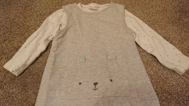 NEXT boys girls neutral baby dungarees & long sleeved bodysuit vest 9-12m months