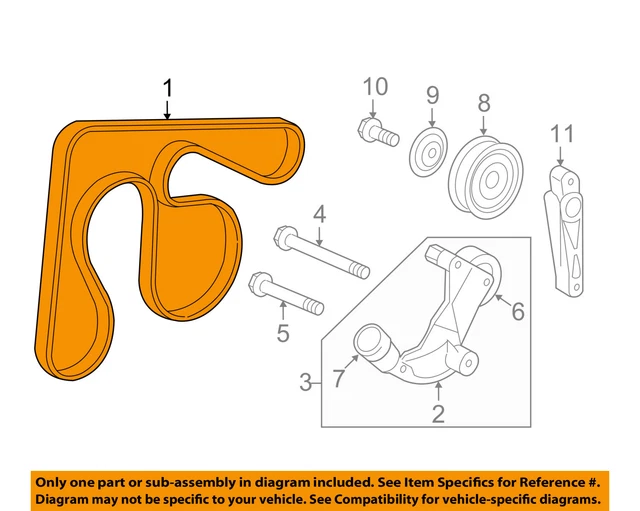 HONDA OEMSERPENTINE DRIVE Fan Belt 31110R1AA21 49.48 PicClick