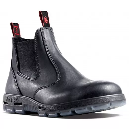 Redback UBBK Non Safety - No Steel Toe - Black Work Boots. Elastic Sided Bobcat