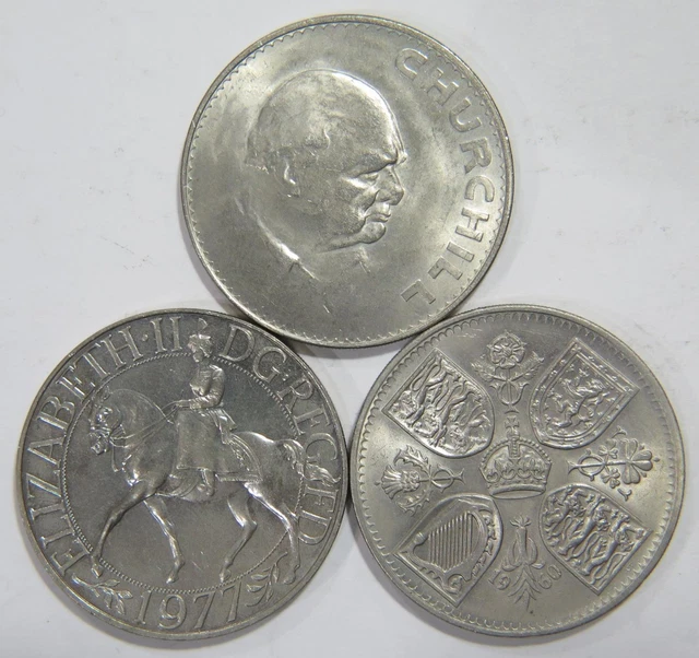 Great Britain Churchill Crown Qeii 25 New Pence Commemorative World Coins 3🌈⭐🌈
