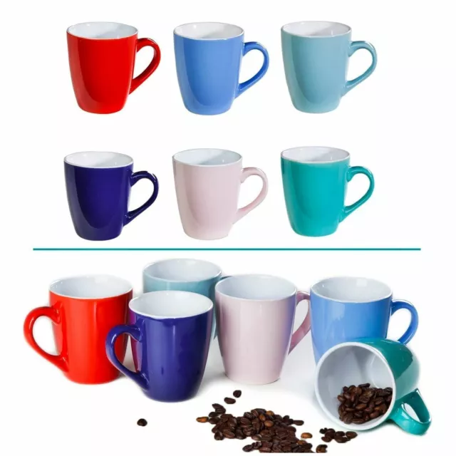6 Tassen Kaffeebecher bunt Kaffeetasse Kaffeetassen Set Becher Kaffeepott Tasse