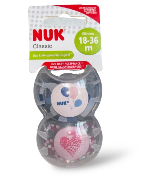 Attache-Tétine NUK Avec Clip - Compatible Toutes Tétines, Stable Et Incassable, Design Étoiles Bleues
