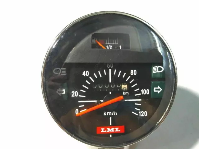 Nouveau Compteur de vitesse Vespa / Tacho Schwarz Bis 120Km/H Vespa Px...