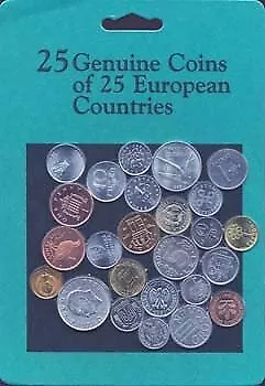 25 Different European Coins From 25  Countries Uncirculated; Identifier List