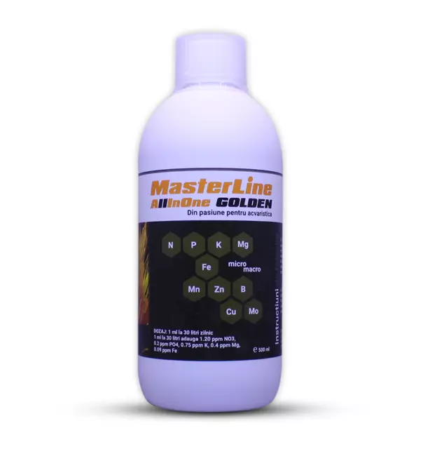 MASTERLINE ALL IN ONE GOLDEN 500 ml FERTILIZZANTE UNICO CONCIME PIANTE ACQUARIO